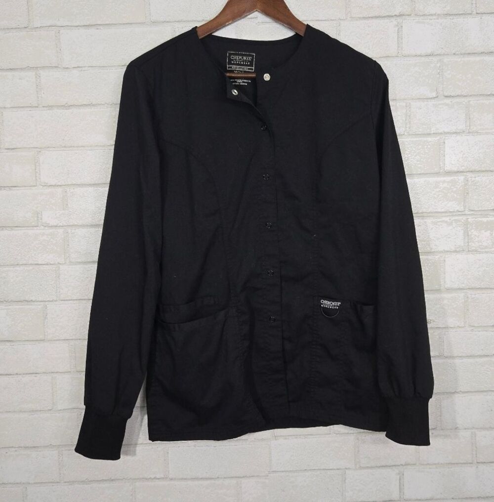 Cherokee black scrub jacket